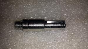 Shaft with 12mm x 1.5 male right hand threads for the Small Double Bearing Clutch Housing with 1/2" OD & 1/8" keyway