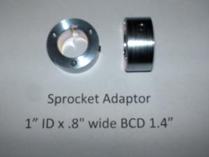 Sprocket Adaptor 1" ID x .8" wide 1/4" Key Way and 2 Set Screws