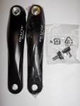 LEFT and RIGHT Black Crank Arms Square Taper 175mm with Axle Bolts