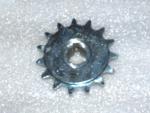 410 B 15 Tooth Sprocket 5/8" ID, 3/16" KW, 2SS x .75" Wide Zinc Plated