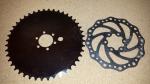 Z72 / 410 A 44 tooth Sprocket, 1/2" x 3/32" machined to fit the 44mm Six hole bolt pattern that is used on some bicycle disc Brakes