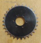 410 A 30 tooth Sprocket, 1/2" x 1/8" machined to fit the 44mm Six hole bolt pattern that is used on some bicycle disc Brakes