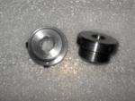 Adaptor 1/2" ID x .75" wide with 30mm x 1.0 thread, two set screws and 1/8" key way