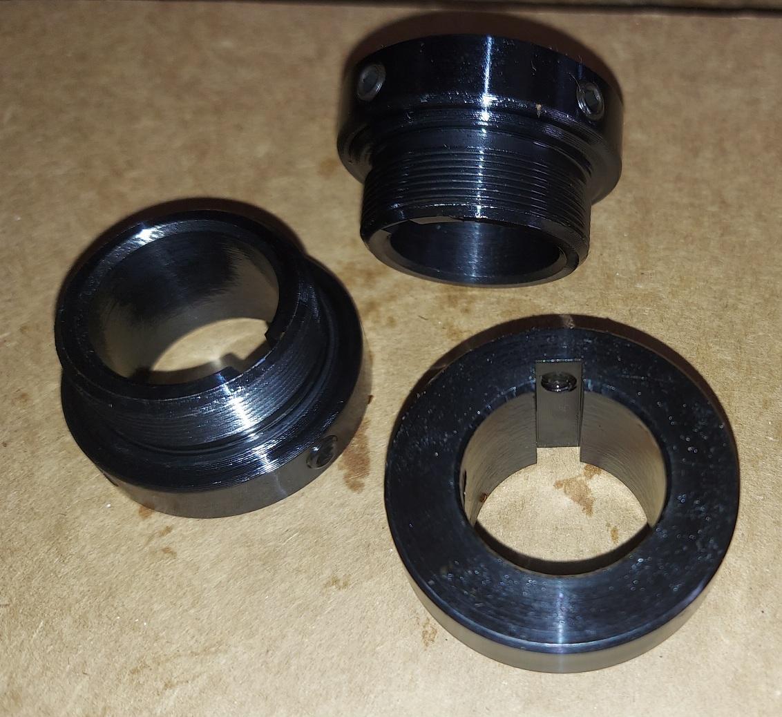 1” ID x .95" wide, 2 set screws, 1/4" keyway Freewheel Sprocket Adaptor 1.73" Flange OD Pedicab Rickshaw