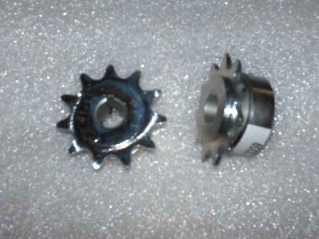 410 B 11 Tooth Sprocket 1/2" ID, 1/8" keyway & two set screws