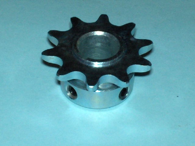 415 B 10 Tooth Sprocket 5/8" ID with a 3/16" keyway, two set screws