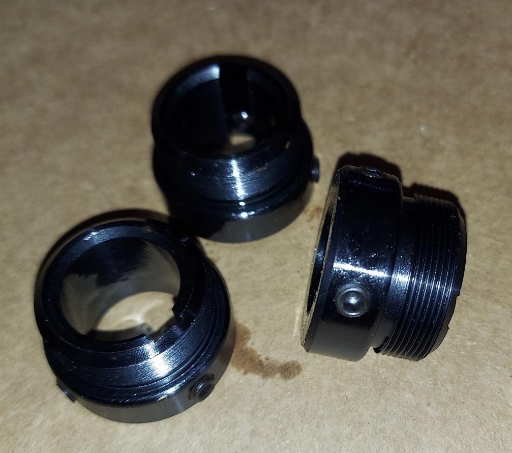 20mm ID x .9" wide, 30mm x 1.0 threads, 2 set screws, 6mm keyway, Freewheel Sprocket Adaptor Cyclone Pedicab Rickshaw