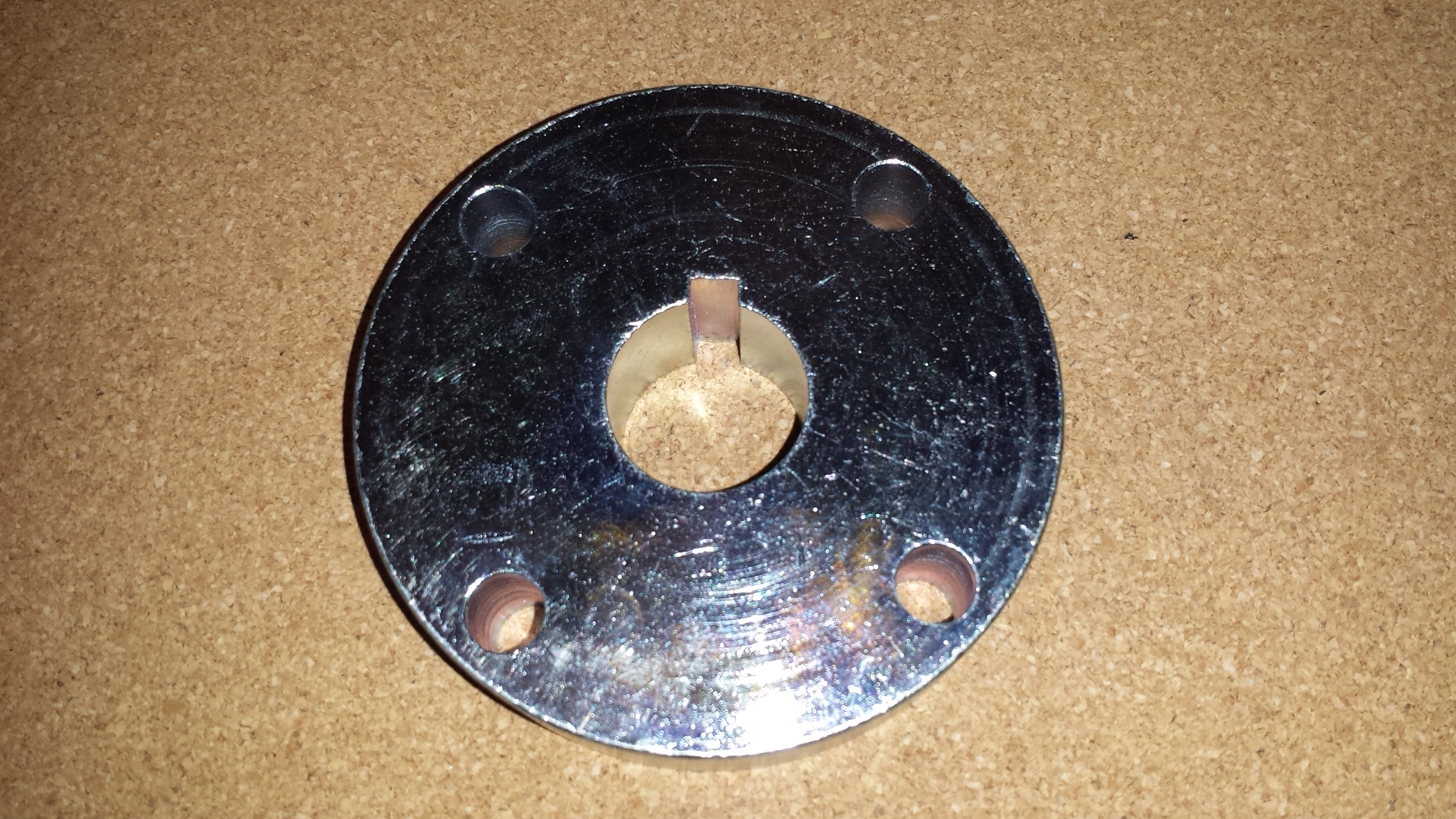 Adaptor for Sprockets or Brake with 1" ID and 1/4" key way