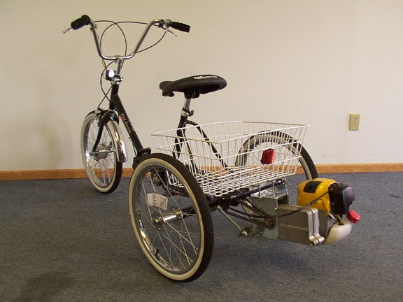 Tri Fecta Folding trike kit with the SOLO Typ: 142 40.7cc 2.5 hp Solo 2-Stroke 2-Cycle Engine