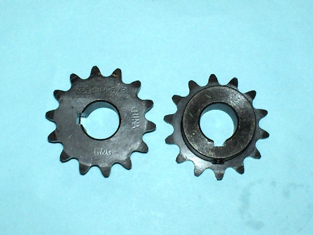 Sprocket 35 B 14 Tooth 5/8" ID with a 3/16" keyway two set screws