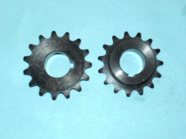 Sprocket 35 B 15 Tooth 3/4" ID with a 3/16" keyway two set screws