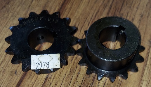 Sprocket 35 B 16 Tooth 3/4" ID with a 3/16" keyway two set screws