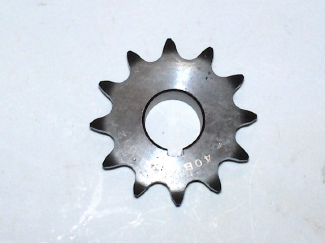 Sprocket 40 B 12 Tooth 3/4" ID with 3/16" keyway & two set screws