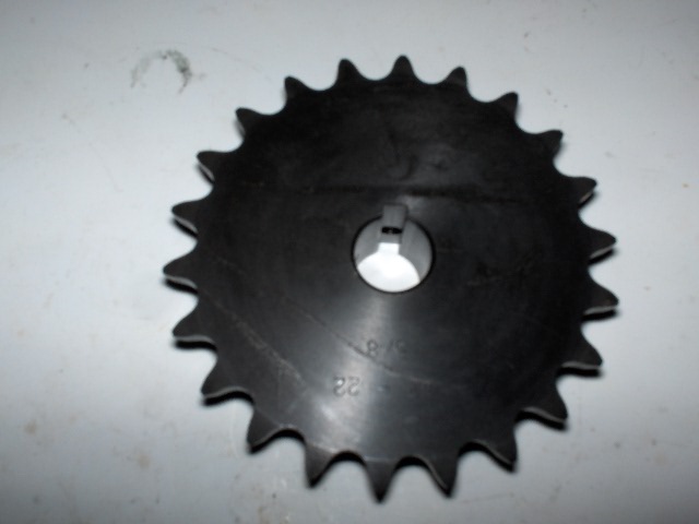 Sprocket # 41 B 22 Tooth 5/8" ID, 3/16" keyway, two set screws