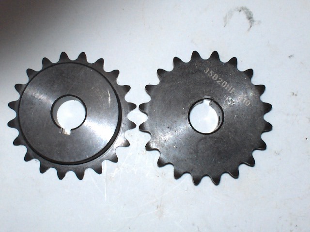 Sprocket 35 B 20 Tooth 5/8 ID with a 3/16 keyway & 2 set screws