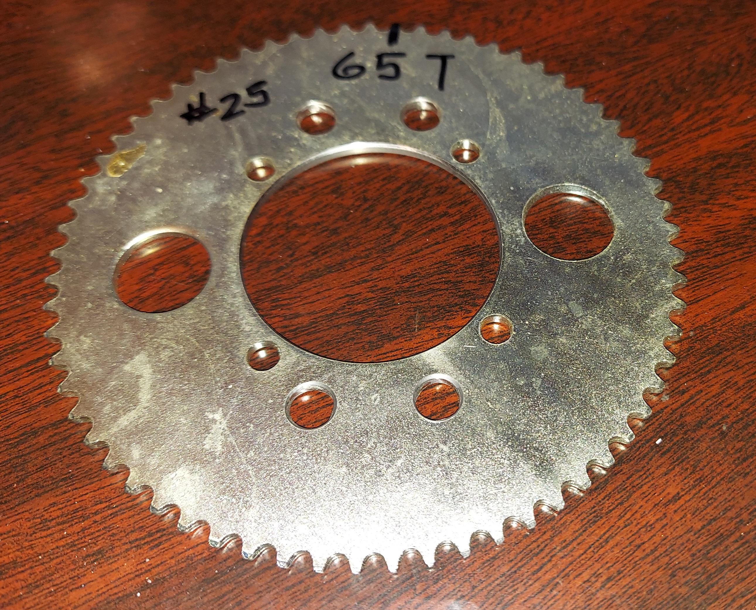 Sprocket 25 A 65 Tooth for freewheel 16 tooth freewheel