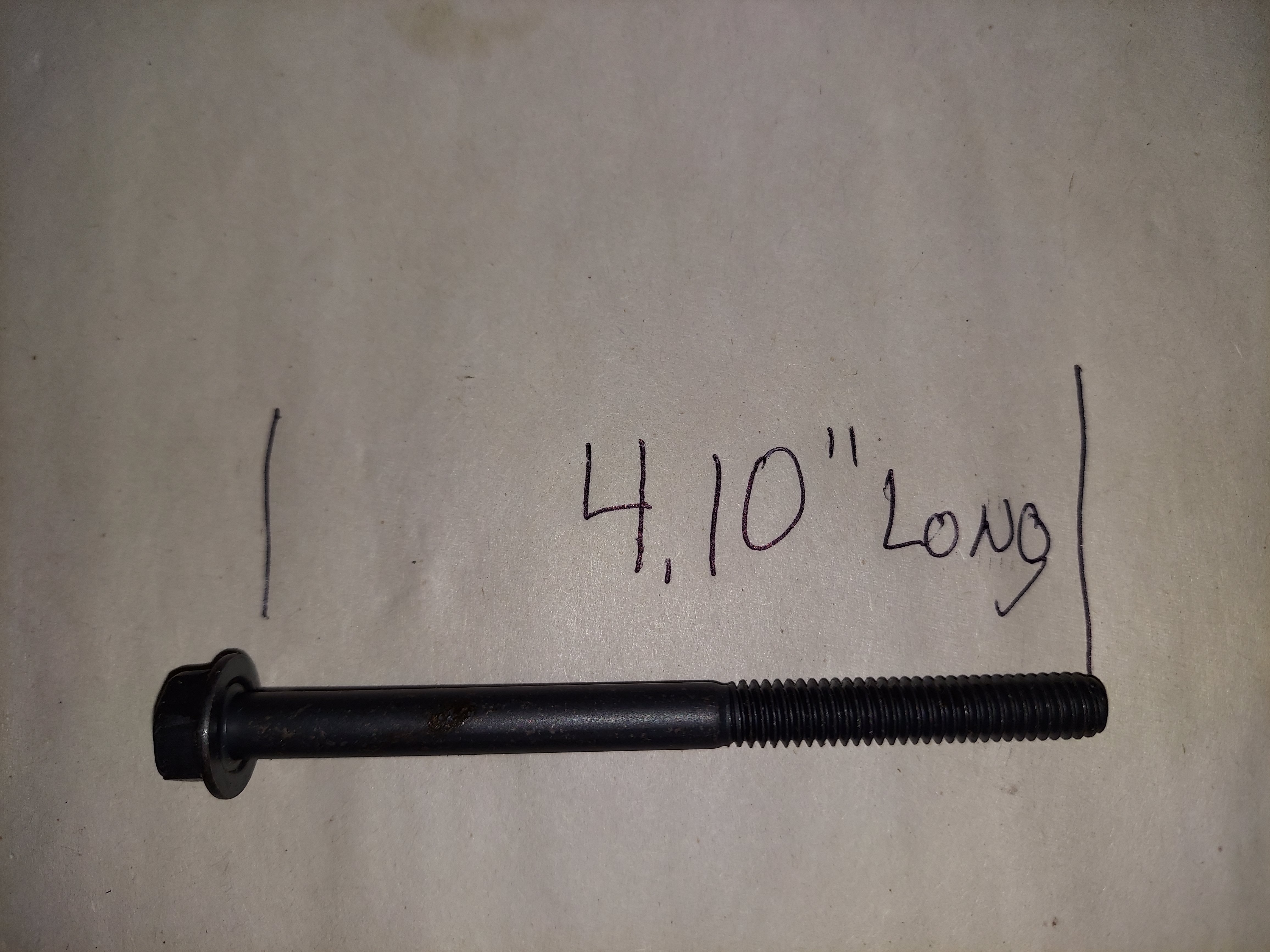 5/16-18 x 4.41" OAL or 4.10" long HH Grade 8 BLACK.  Bolt Part number # 792093