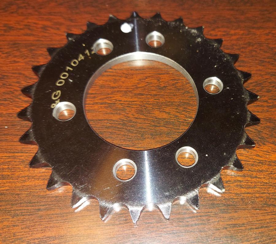 41 A 27 Tooth 6 HOLE (DIMPLE drill mark*) Sprocket for the Differentials with Black Oxide shafts with 1-14 threaded ends