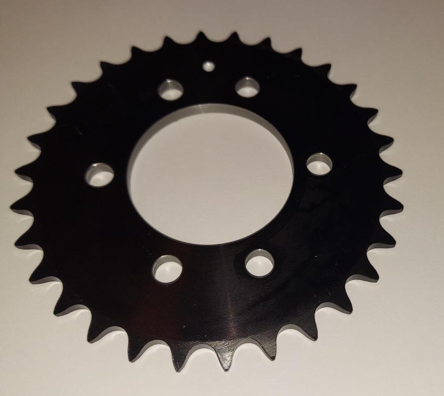 41 A 30 Tooth 6 HOLE (DIMPLE drill mark*) Sprocket for the Differentials with Black Oxide shafts with 1-14 threaded ends