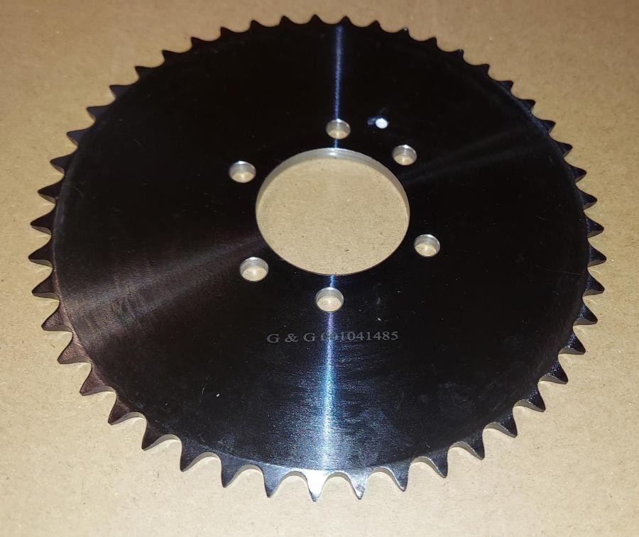 41 A 48 Tooth 6 HOLE (DIMPLE drill mark*) Sprocket for the Differentials with Black Oxide shafts with 1-14 threaded ends