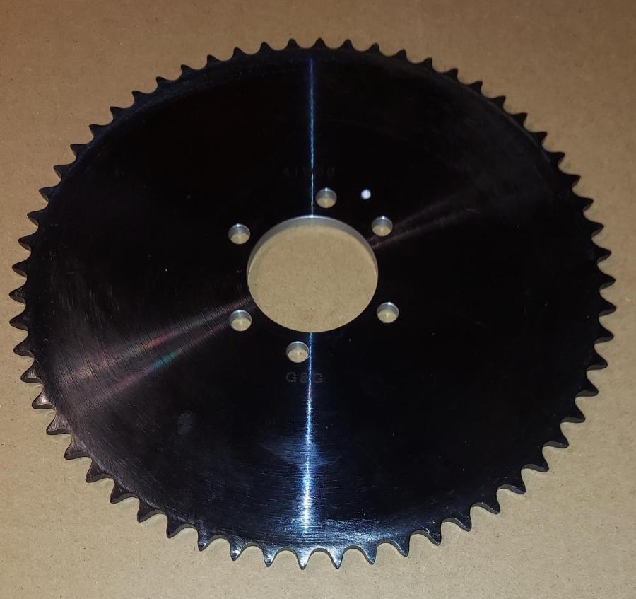 41 A 60 Tooth 6 HOLE (DIMPLE drill mark*) Sprocket for the Differentials with Black Oxide shafts with 1-14 threaded ends