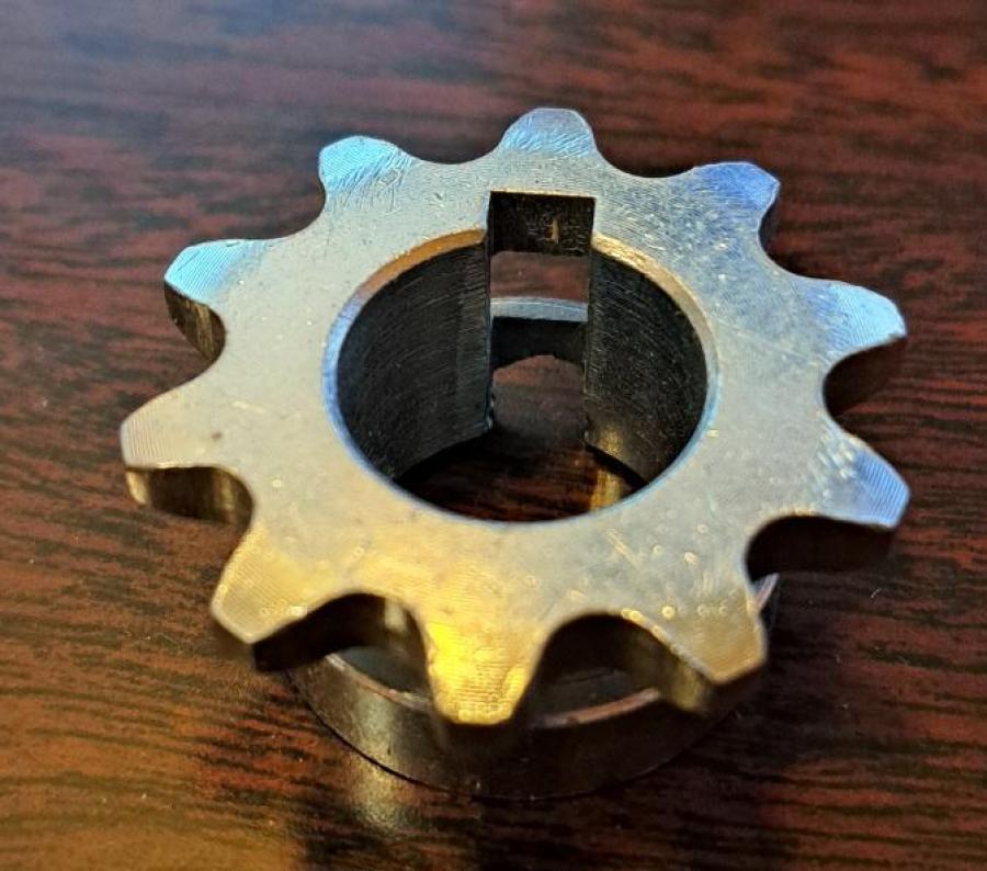 35 B 10 tooth 5/8" ID Sprocket machined to .60" wide for Axle Mount kits