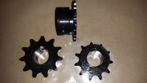 #43 B 11 Tooth Sprocket 3/4" ID, 3/16" keyway, two set screws, Black Oxide