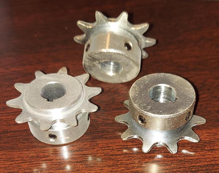 Z72 B 10 Tooth Sprocket 1/2" ID two set screws & 1/8" keyway