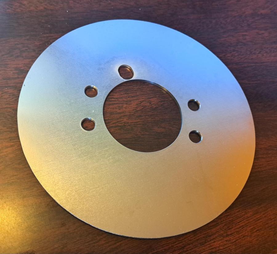 Disc Brake Rotor 6.25" OD x .11" thick Chrome finish Peerless 100 Series