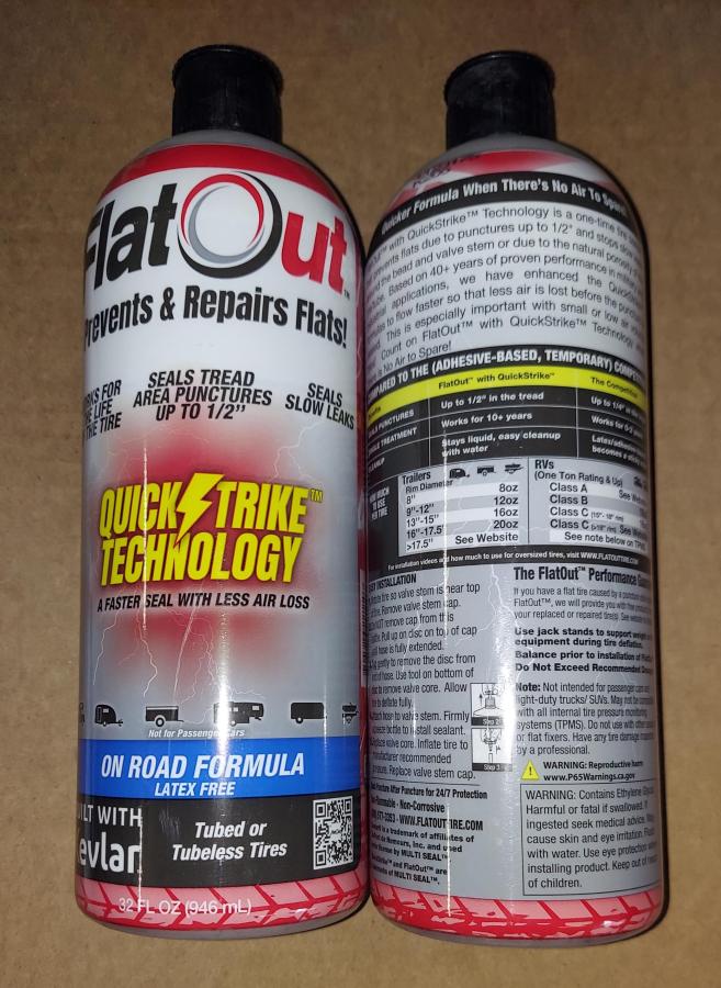 FlatOut QuickStrike Technology 32 oz Prevents & Repairs Flats