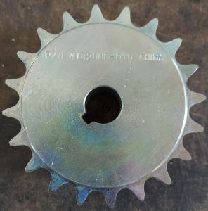 415 B 20 Tooth Sprocket 5/8" ID with a 3/16" key way, two set screws