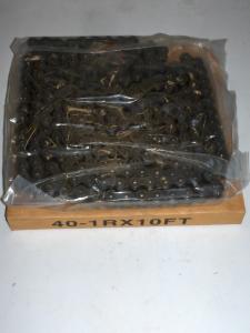 Chain # 40 1/2" pitch x 5/16" wide. 10' long  40-1RX10FT