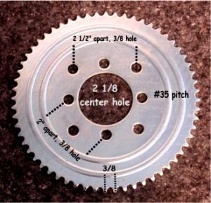 # 35 A 60 Tooth Sprocket  48-048 Oregon or 260-042 Stens