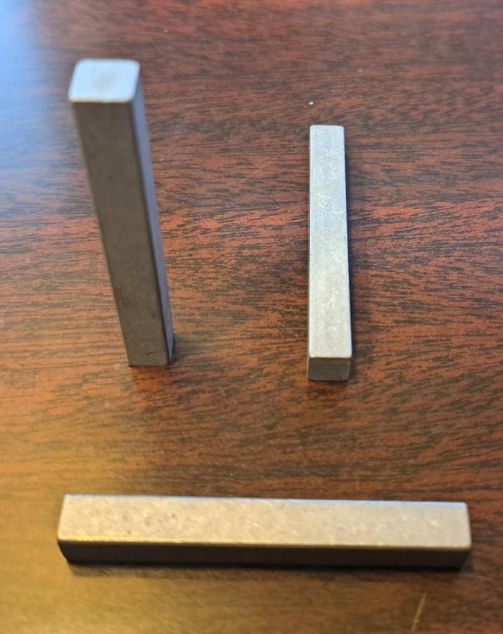 1/4" x 1/4" x 2" Long Sq. Key, Steel