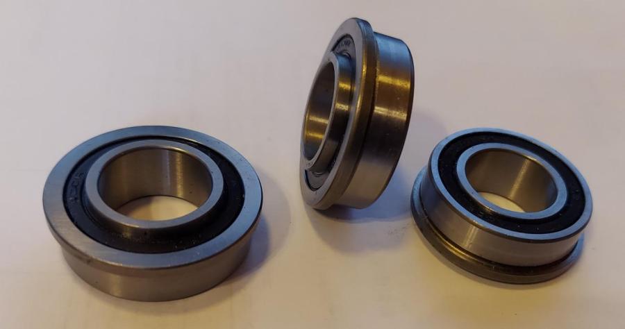 3/4" ID x 1.375" OD x .480" wide, with Flange. Higher Quality Low Speed Ball Bearing with Black Rubber seals # 230-128 Snapper 7026693