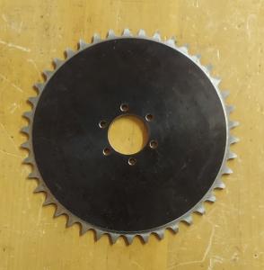 410 A 42 tooth Sprocket 1/2 x 1/8 machined to fit the 44mm Six hole bolt pattern same bicycle disc Brakes Pedicab Rickshaw