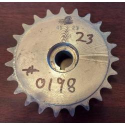 Sprocket 410 B 23 Tooth with 5/8" ID two set screws and 3/16" keyway