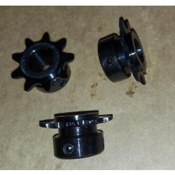 410 B 9 Tooth Sprocket 5/8" ID, 3/16" keyway, two set screws, Black Oxide