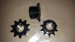 #43 B 10 Tooth Sprocket 3/4" ID, 3/16" keyway, two set screws, Black Oxide