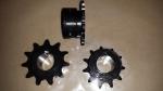 #43 B 11 Tooth Sprocket 3/4" ID, 3/16" keyway, two set screws, Black Oxide