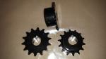 #43 or 410 B 14 Tooth Sprocket 3/4" ID, 3/16" keyway, two set screws, Black Oxide