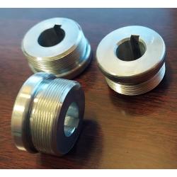 5/8" x 3/4" Wide wide 1.375 x 24 RH Adaptor for Freewheel Sprocket Keyway - No Set Screws - Zinc Plating