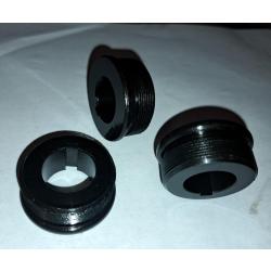3/4" ID x 5/8" wide 1.375 x 24 RH Adaptor for Freewheel Sprocket 3/16" Keyway - No Set Screws - Black Oxide