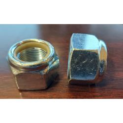 1-14 N.E. REGULAR HEX NYLON INSERT LOCK NUT PLATED ZINC CLEAR