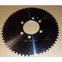 35 A 60 Tooth 6 HOLE (DIMPLE drill mark*) Sprocket for the Differentials with Black Oxide shafts with 1-14 threaded ends